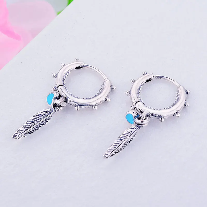 Женские серьги-гвоздики с кисточкой и перьями | Украшения аксессуары