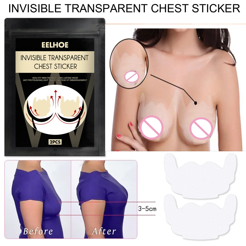 

Invisible Breast Lift Tape Adhesive Instant Disposable Transparent Boob Lift Nipple Cover Bra Pad Invisible Breast Petals for Pa