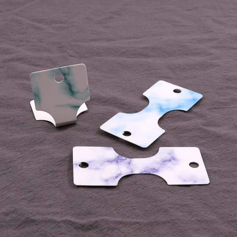 100 шт./лот красочные бумажные волосы кольцо карты мраморный узор ювелирное