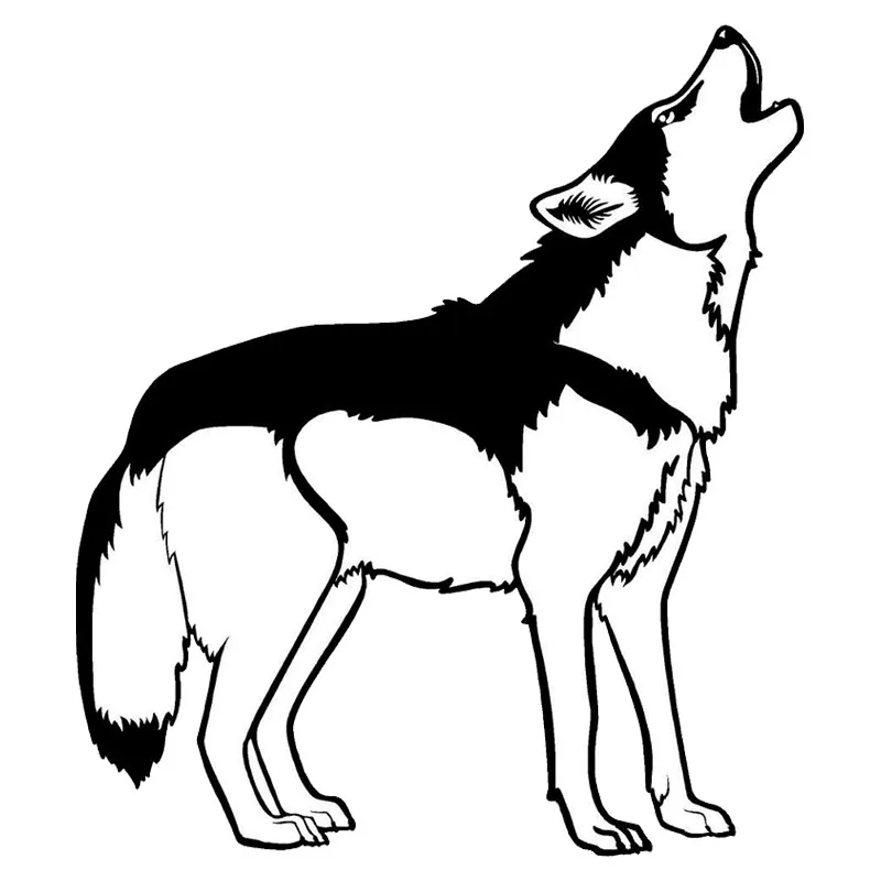 

Стикер для автомобиля, милый Ling, называемый Husky, украшение для автомобиля, мотоцикла, наклейка, водонепроницаемый чехол, царапины, черный/бел...
