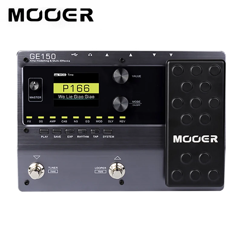 Enlarge MOOER GE150 Pedal Multi-effects Pedal OTG Function Looper 151 Effects Guitar Accessories Tap Tempo Function Pedal
