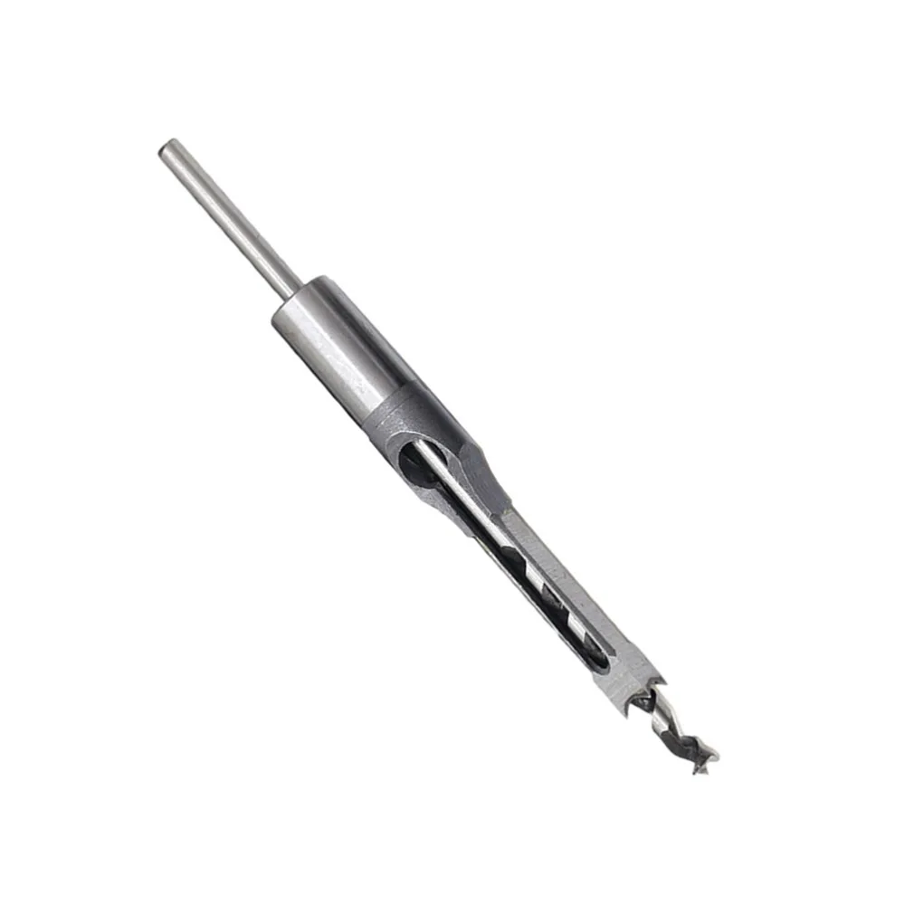 

6mm Square Hole Self Centering Hinge Drill Bit Hole Puncher Wood working Tool (Silver)