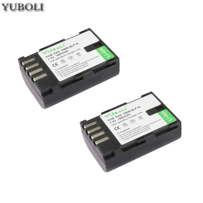 2battery 2 шт. 1860 мА/ч, DMW-BLF19 ДМВ BLF19 BLF19E DMW-BLF19e DMW-BLF19PP Батарея+ ЖК-дисплей Dual USB Зарядное устройство для цифрового фотоаппарата Panasonic Lumix GH3 GH4 GH5 G9 - Цвет: 2battery