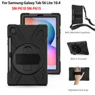 Противоударный чехол для Samsung Galaxy Tab S6 Lite, 10,4, SM-P610, SM-P615, силиконовый, с ремешком на запястье