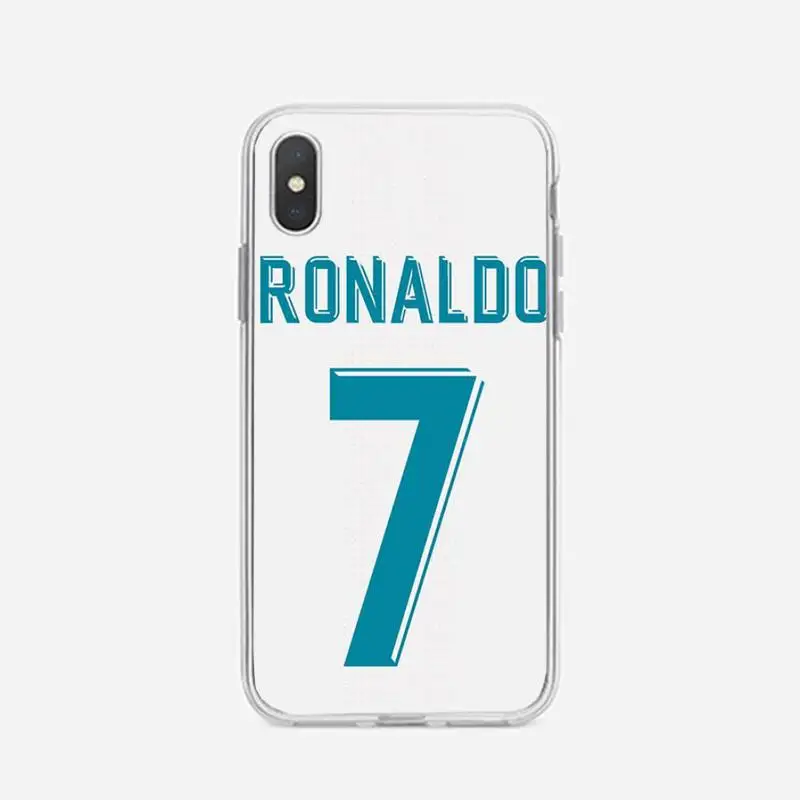 

cute Ronaldo cr7 phone clear case for iphone 7 8 plus x xs max xr 11 12 mini pro max cover