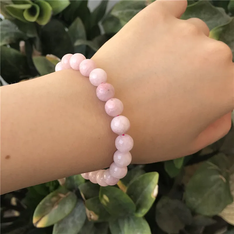 

Rosestone bracelet women's Rose wafer jewelry pink rose stone crystal single circle hand string
