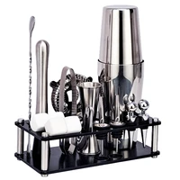 lber bartender kit 16 pcs cocktail shaker set of stainless steel ice grain acrylic stand for mixed drinks martini bar tool