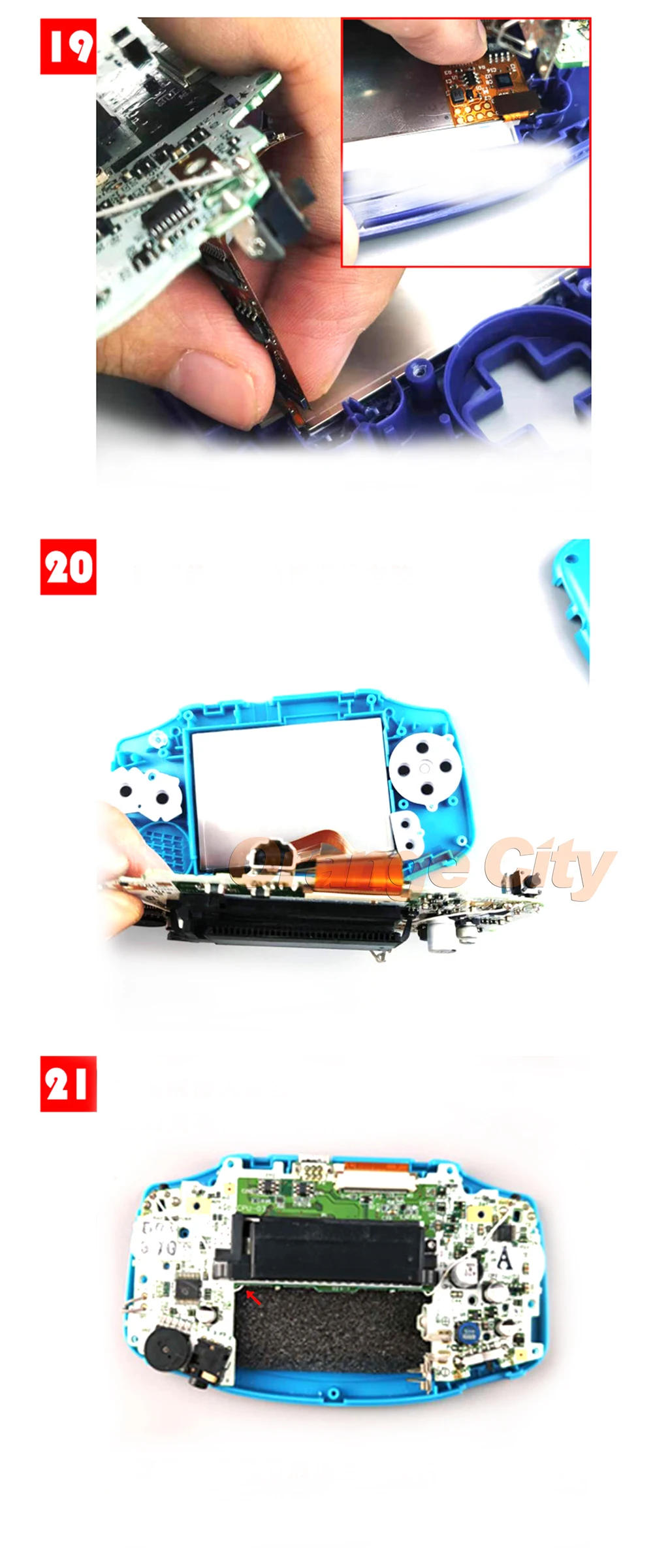 Игровая приставка GBA lcd V2, сменные комплекты для ЖК-экранов, 10 уровней высокой яркости, ips lcd V2