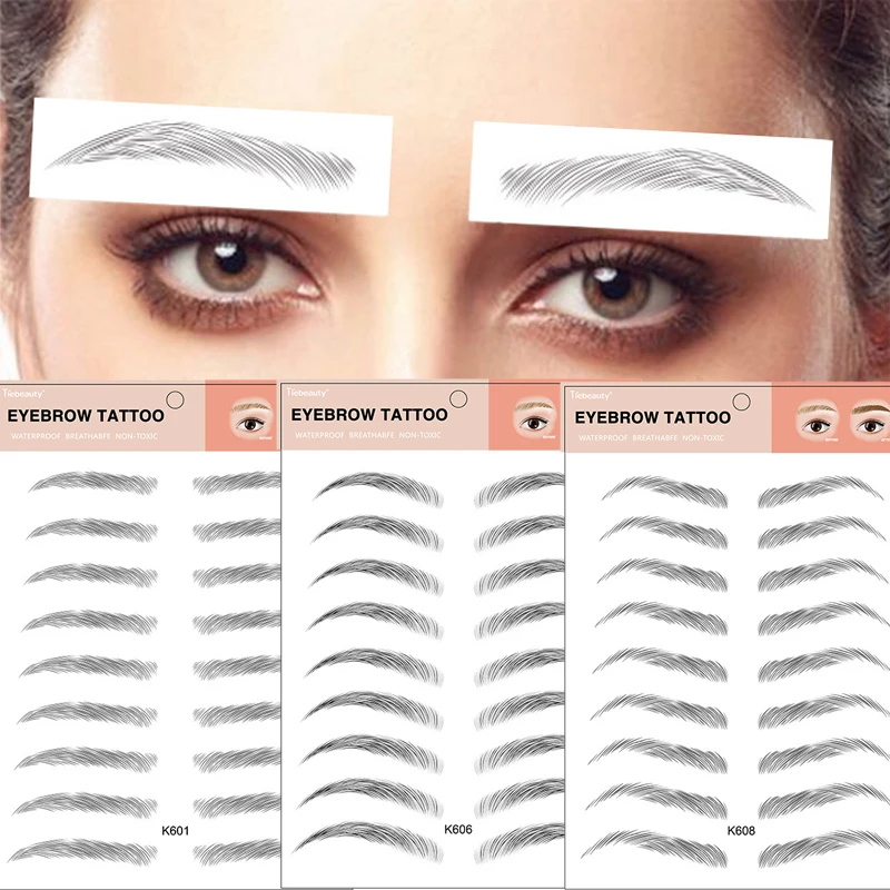 Magic Long Lasting Eyebrow Sticker Water Transfer Hair-like Authentic False Eyebrows Tattoo Stickers Waterproof Makeup Cosmetics | Красота и