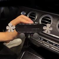 universal car phone holder cartoon diamond flowers gravity bracket car air vent clip mount mobile phone holder gps stand in car