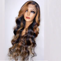 4x4 Lace Closure Wig Omber Highlight Color Human hair New Hairstyle Soft With Baby Hair Human Hair Wigs For Women