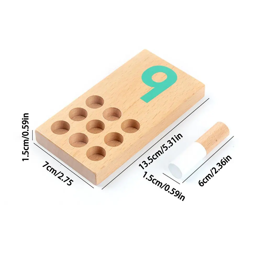 

Baby Education Toys Montessori Math Toy Number Counting Wood Stick Board Games Toys for Kids Count Numbers Matching Toys