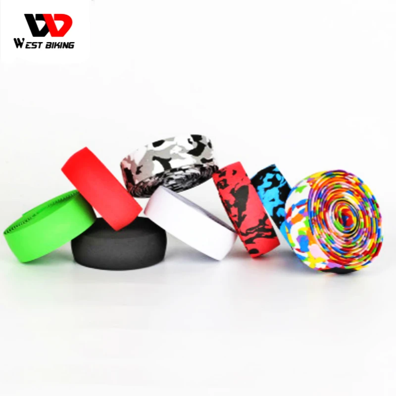 

WEST BICKING Road Bike Accessories Bicycle Handlebar Tape High Elastic EVA Belt Adhesive Rubber Belt Camouflage Series Bar Tape