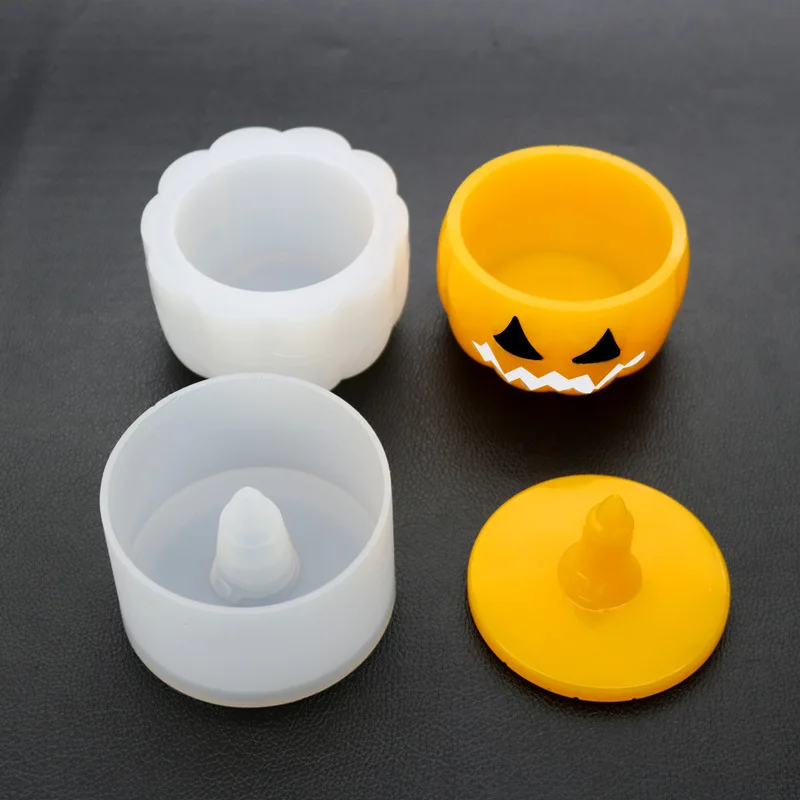 

Pumpkin Storage Box With Cover Silicone Mold For Halloween DIY Crystal Epoxy Resin Mold Crystal Epoxy Box Jewelry Tools Mould
