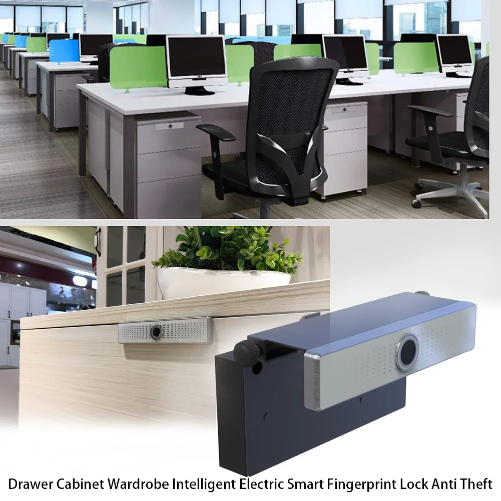 

Home Living Drawer Cabinet Door Household Desk Smart Electric Office Wardrobe Intelligent Anti Theft Fingerprint Lock Mini Safe