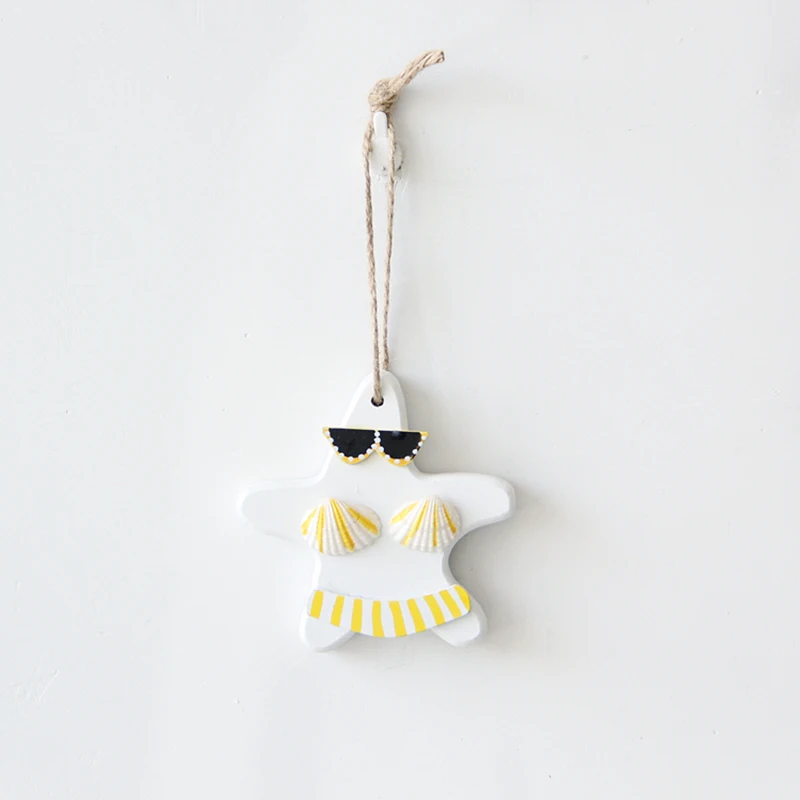 Морской пляж деревянная рыбка Морская звезда домашний Настенный декор