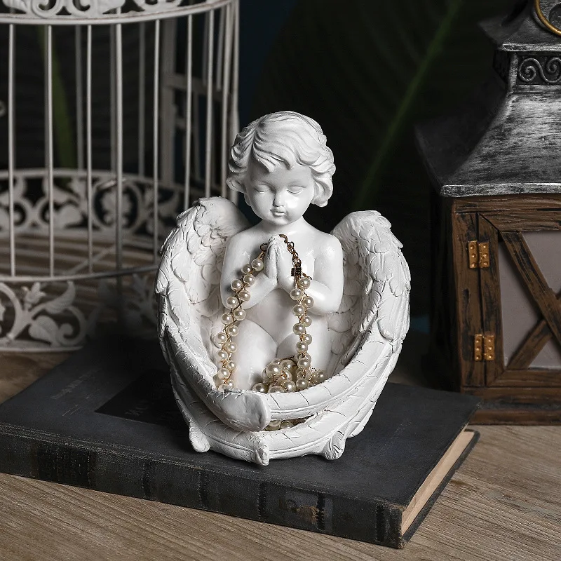 

Craft Modern Ornaments Creative Cute Nordic Resin Angel Ornament Desktop Bedroom Decoracion Para El Hogar Home Decor BN50OM