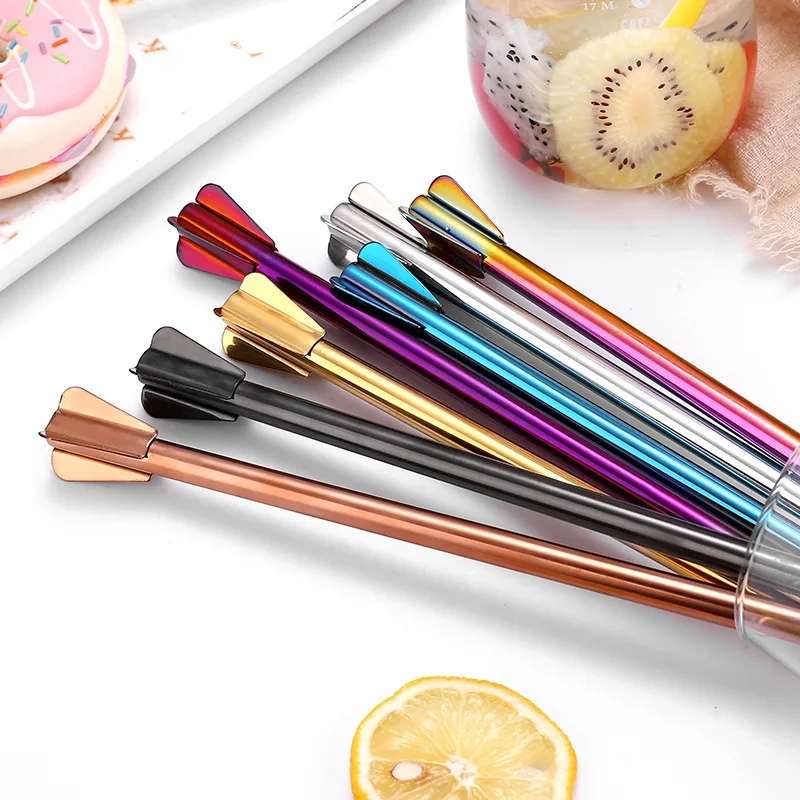 Трубочки Boba многоразовые 3 шт. 9 дюймов из нержавеющей стали 304 10 мм