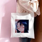 Мультяшные сумки-шопперы, холщовая женская сумка-шоппер, забавная японская аниме сумка-шоппер с надписью Don't Bully Me, сумки на плечо Nagatoro