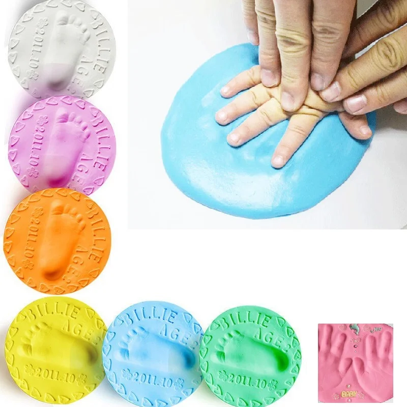 Ультралегкий светильник из мягкой глины для моделирования следов ребенка набор