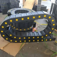 black enhanced plastic nylon drag chain cable carrier 1m length30x385077mm full closed type for cnc machine