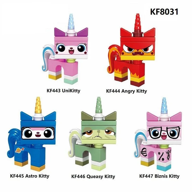 KF8031 Unikitty злый Астро кулст бизнис Китти в очках и костюме строительные блоки для
