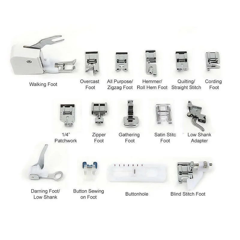 Набор прижимных лапок для швейной машины 15 шт. с коробкой швейные машинки Brother Singer
