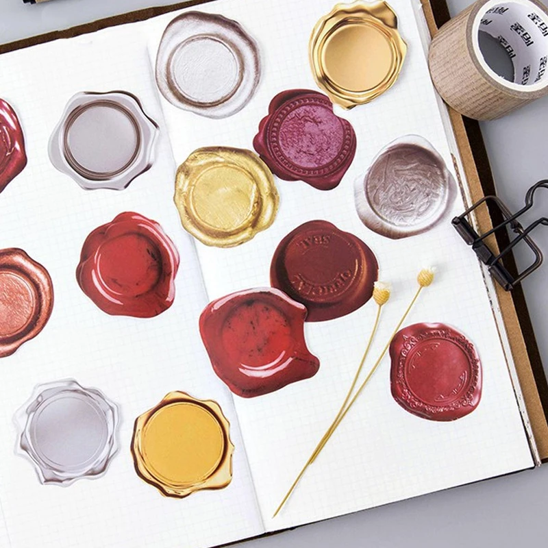 Креативные милые восковые наклейки из ПВХ 45 шт./лот украшения сделай сам для