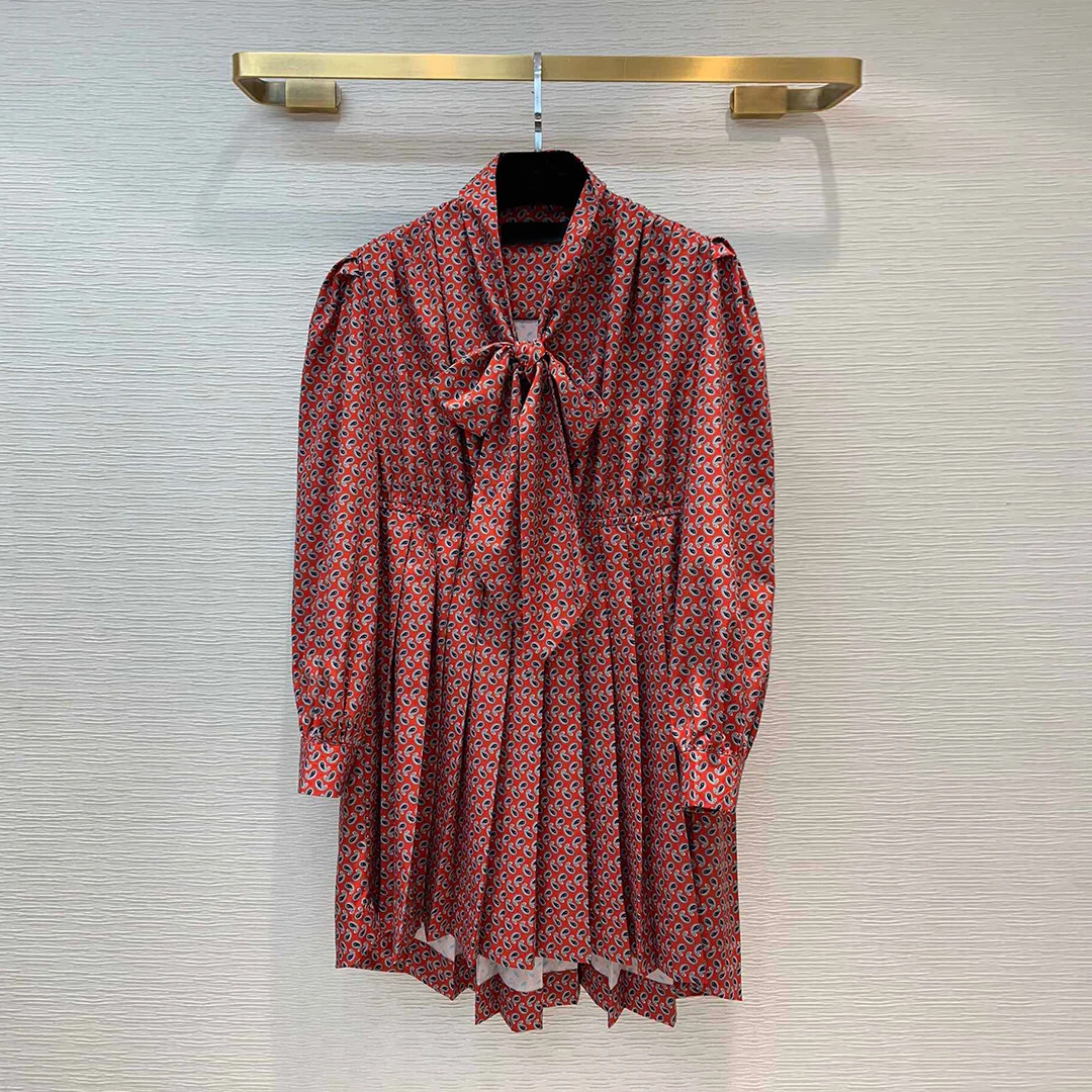 Женское винтажное платье с длинным рукавом повседневное свободное