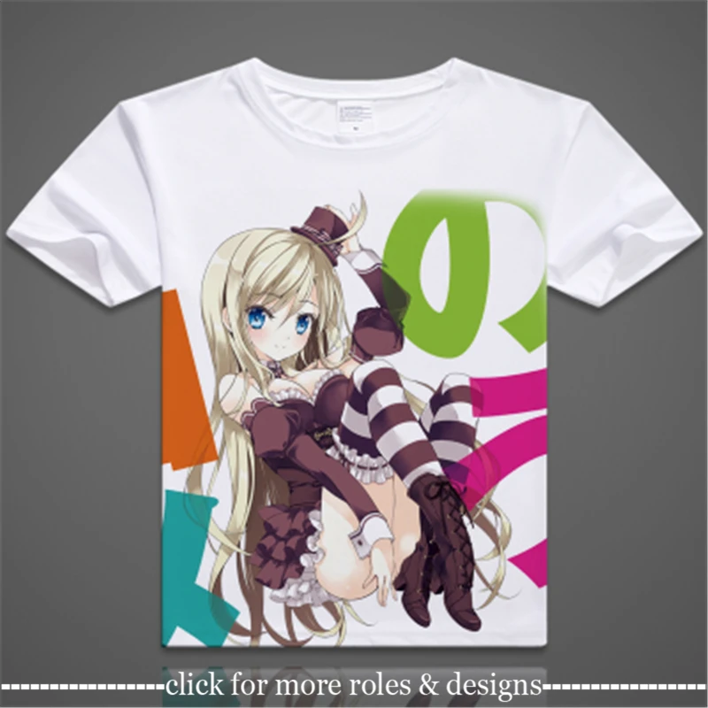 

Noucome Oka Yuoji Cosplay Costume Cloth Adult Kids Child Short Sleeve T Shirt T-shirt