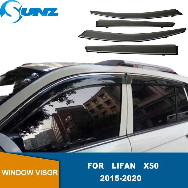 

Козырек для боковых окон для Lifan X50, 2015, 2016, 2017, 2018, 2019, защитный экран для окон, защита от солнца, дождя, навесы и укрытия от солнца