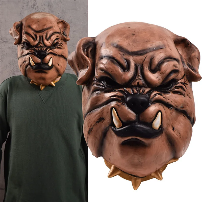 

Аниме Фирменная новая латексная ролевая игра маска для собак косплей маска на всю голову с резиновыми злыми собаками косплей маска для вече...