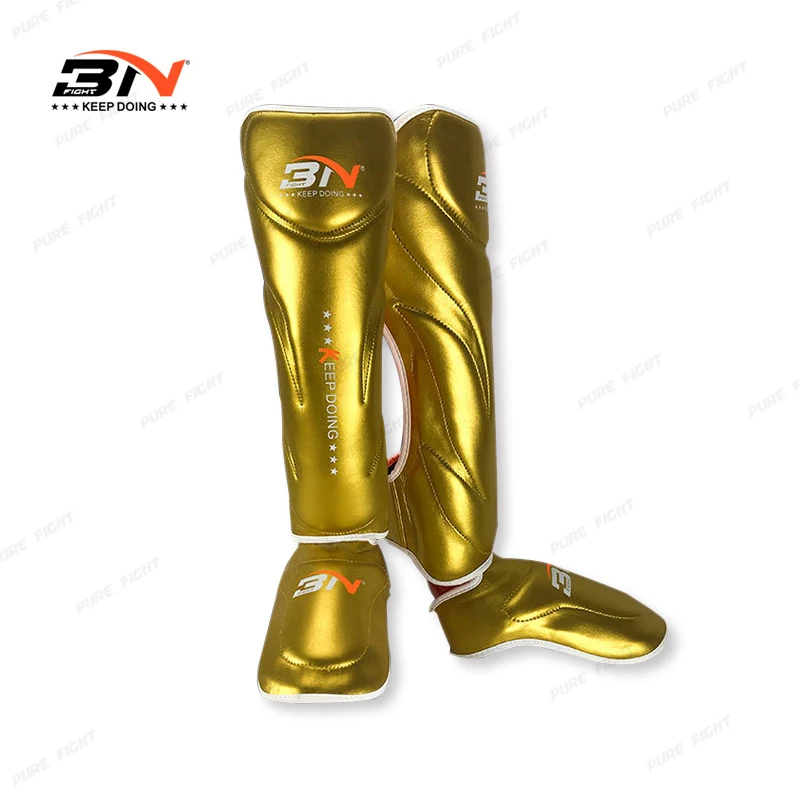 Новинка микрофибра кожа для бокса защита голени золото лодыжки ММА муай Тай