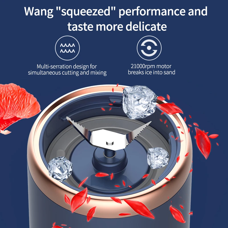 Satin Al Elektrikli Meyve Sıkacağı Smoothie Blenderı Taşınabilir Meyve Mikser Sıkacağı Exprimidor Kablosuz şarj Milkshake Suyu Makinesi Fincan Entsafter