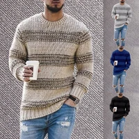 striped knitted sweater men 2020 autumn o neck mens knitwear pullover casual slim fit o neck knitting jumper sweaters