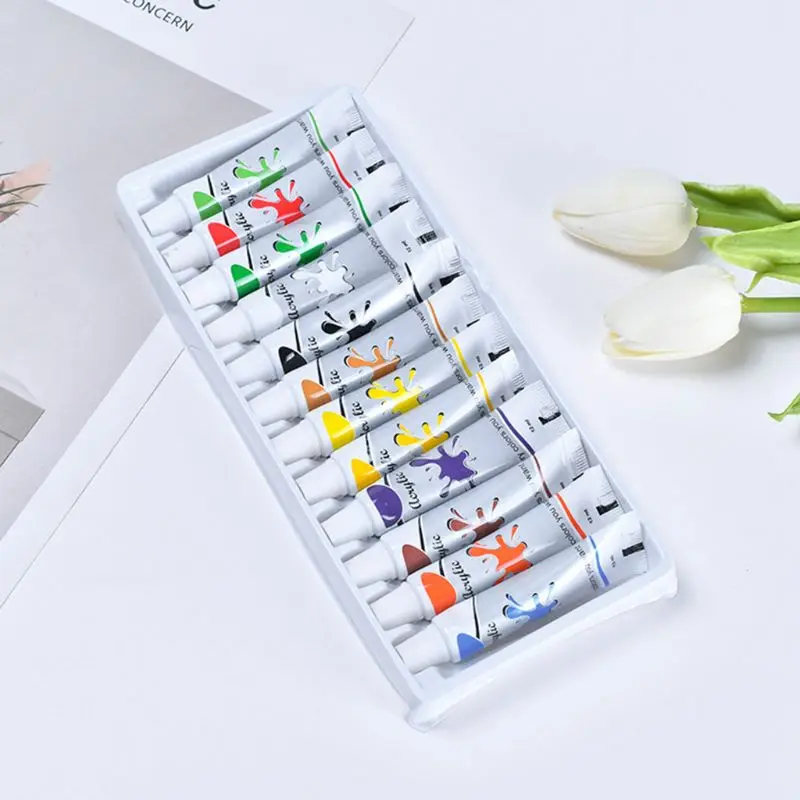 

12 x 12ml Heavy Body Colors Rich Pigments Acrylic Paint Set for Painting Crafts