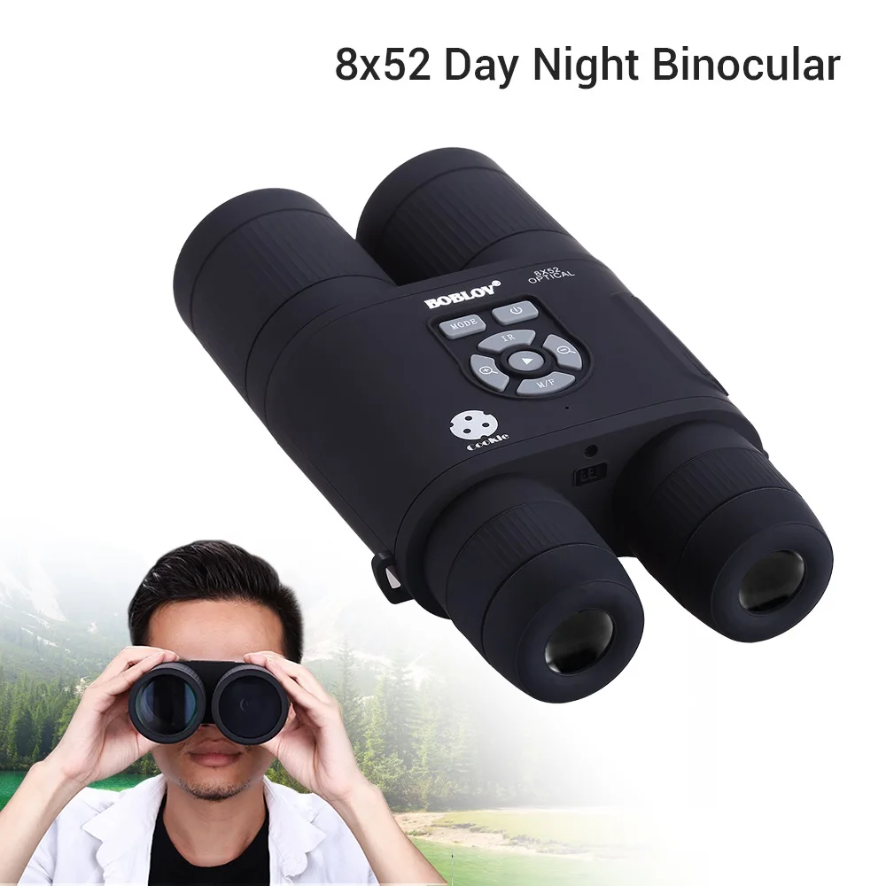 

B8X Day Night Vision 8X52mm Binoculars HD Telescope Spotting Scope with Recording Function For Camping Hunting Outdoor