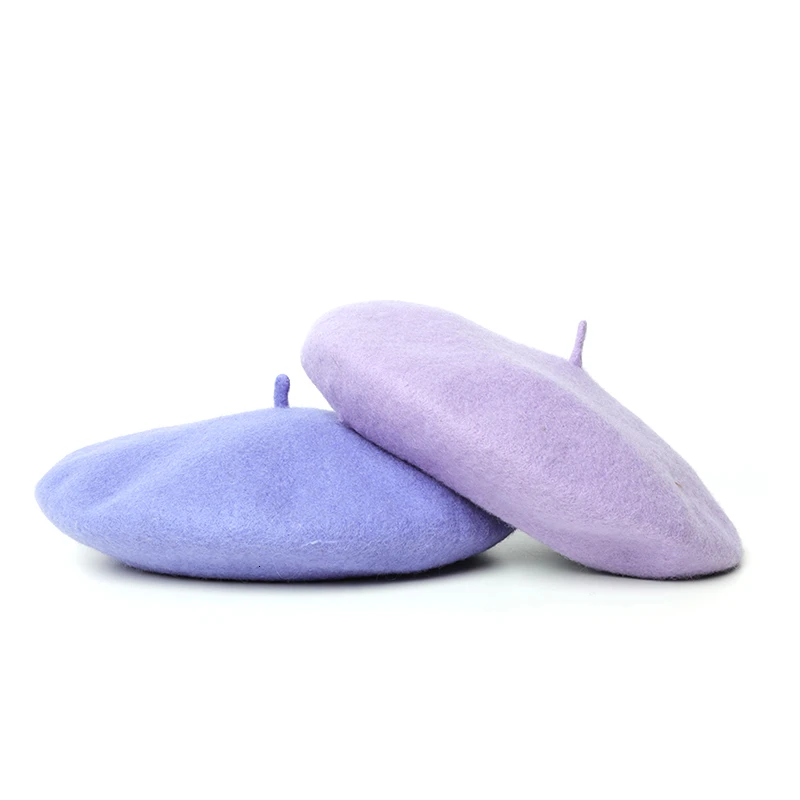 Зимние недорогие однотонные береты женская шапочка женские шапки Дамская шапка