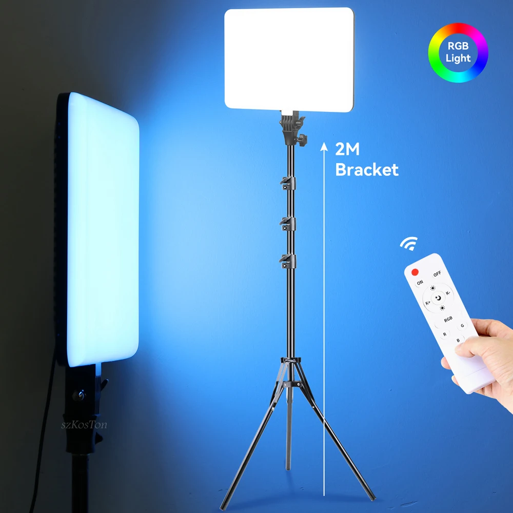 

50W LED Video Light Panel EU Plug 3200K-6500K Photography Lighting Remote Control For Youtube Live Streaming Photo Studio Lamp