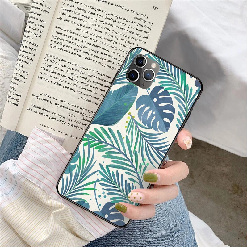 

Candy Color Art Leaf Print Phone Case for iPhone X 6 6s 7 8 Plus Cactus Plants Fashion Soft TPU Rubber Silicon Cover Capa