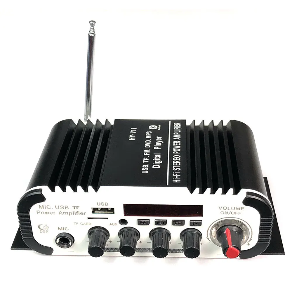 2CH x 20W Автомобильный цифровой аудиоплеер bluetooth усилитель Hi Fi стерео басовый с