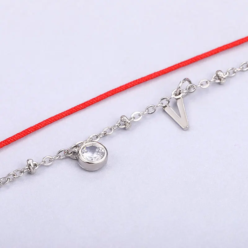 Женский простой браслет из красной веревки MAIKALE Круглый дружбы фенечки с