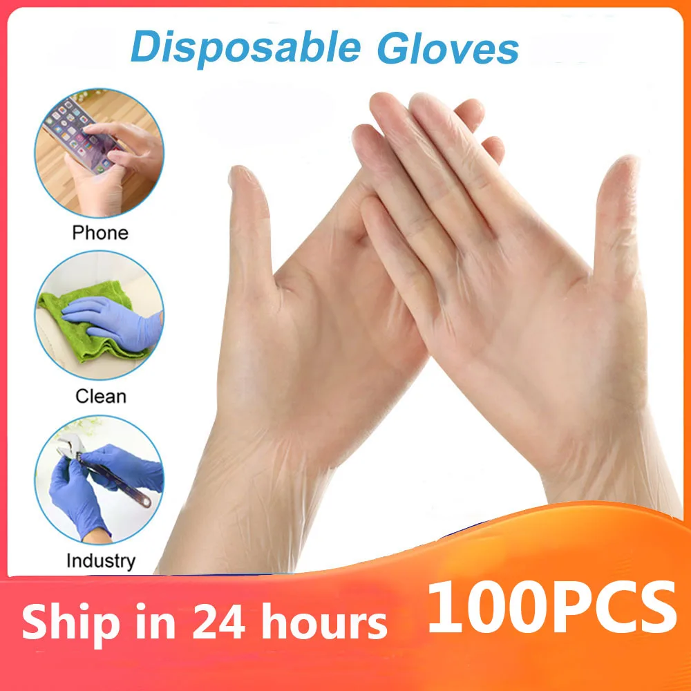 100 г одноразовые розовые латексные резиновые перчатки для пальцев