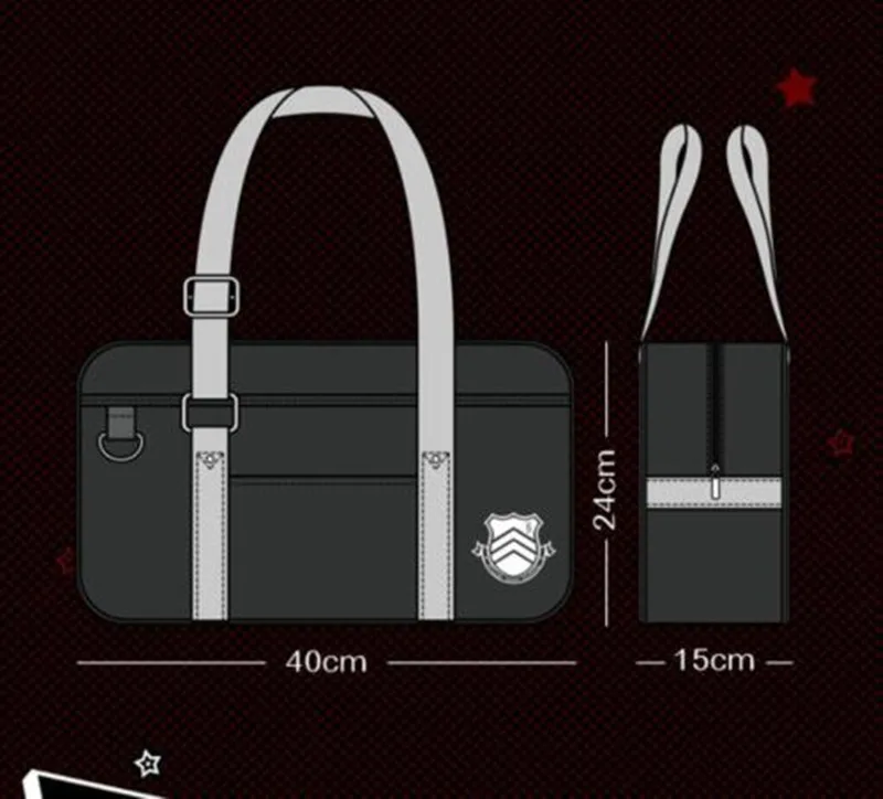 

Anime Persona 5 P5 Shujin Gakuen Real High School Bag JK Uniform Shoulder Bags Akira Kurusu cosplay prop