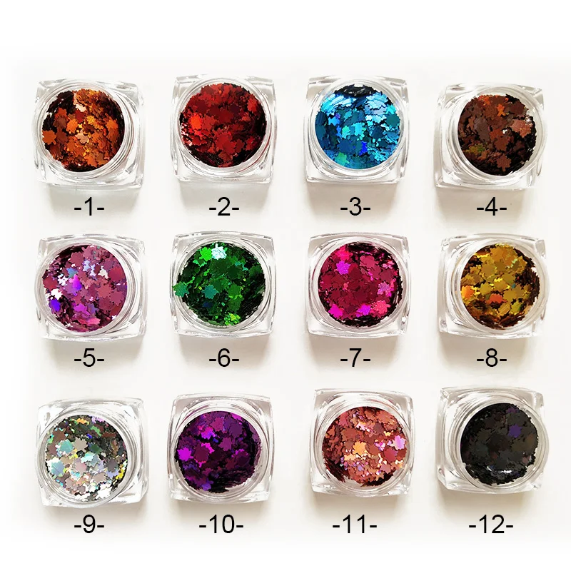 1 шт. осенний кленовый лист цветок Фламинго Рождественская Снежинка для ногтей