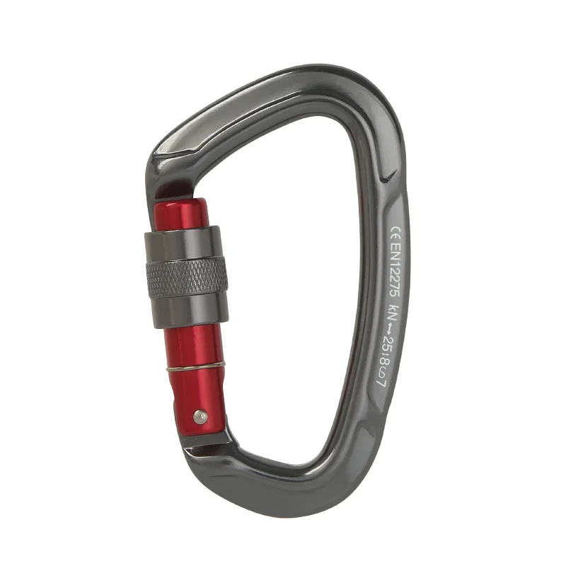 

XINDA Professional Rock Climbing Carabiner 25KN Lock D-shape Safety Buckle Outdoor Sports Safety Protection Carabiner Equipment