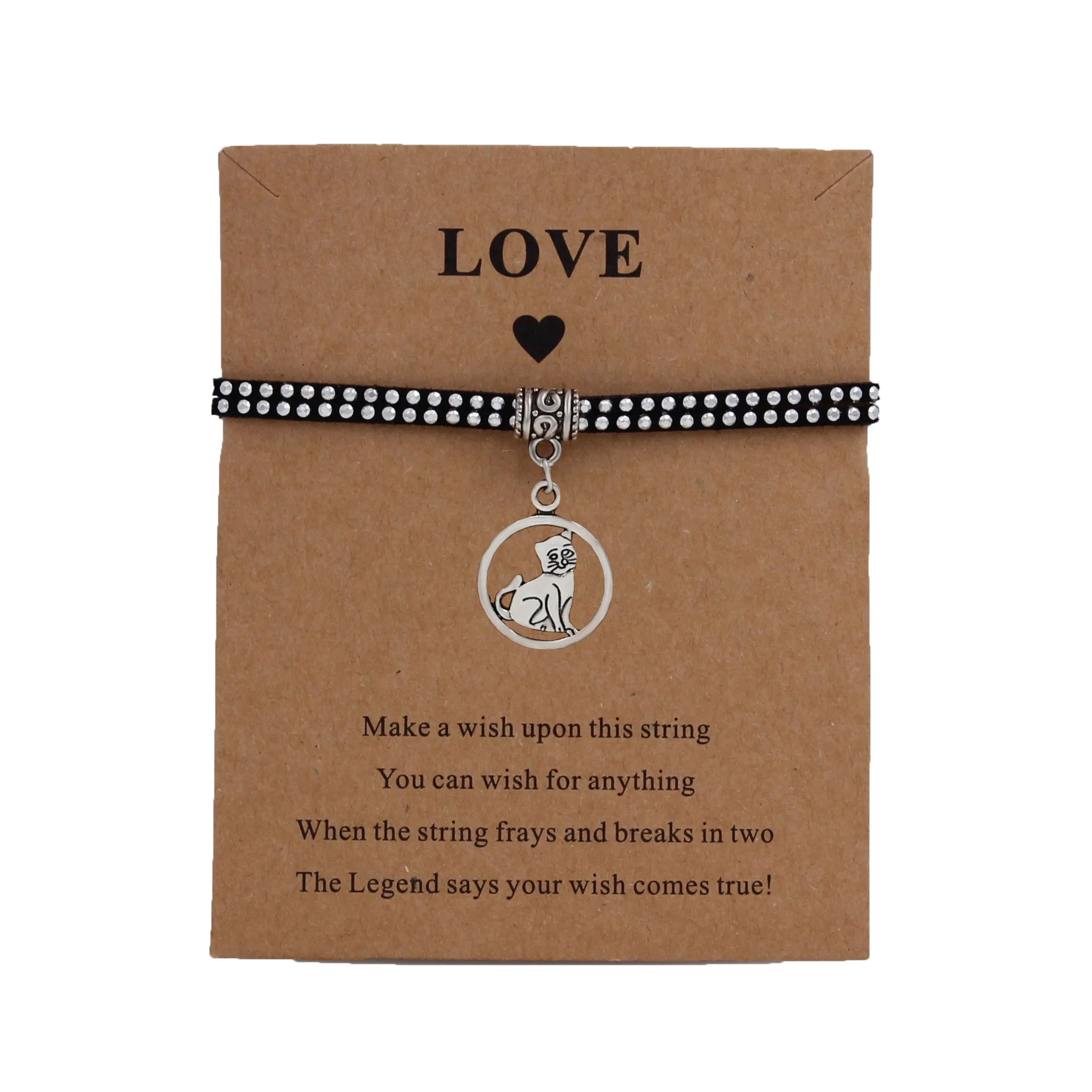 DGW Cat браслеты с подвесками для женщин и мужчин детей 9 цветов дружбы ювелирные