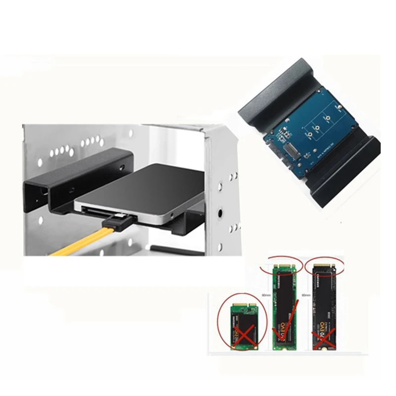 M.2(B-Key)NGFF-SATA SSD To SATA 5.25-Inch Optical Drive Bit Adapter Hard Holder Chassis Disk Bracket | Электроника