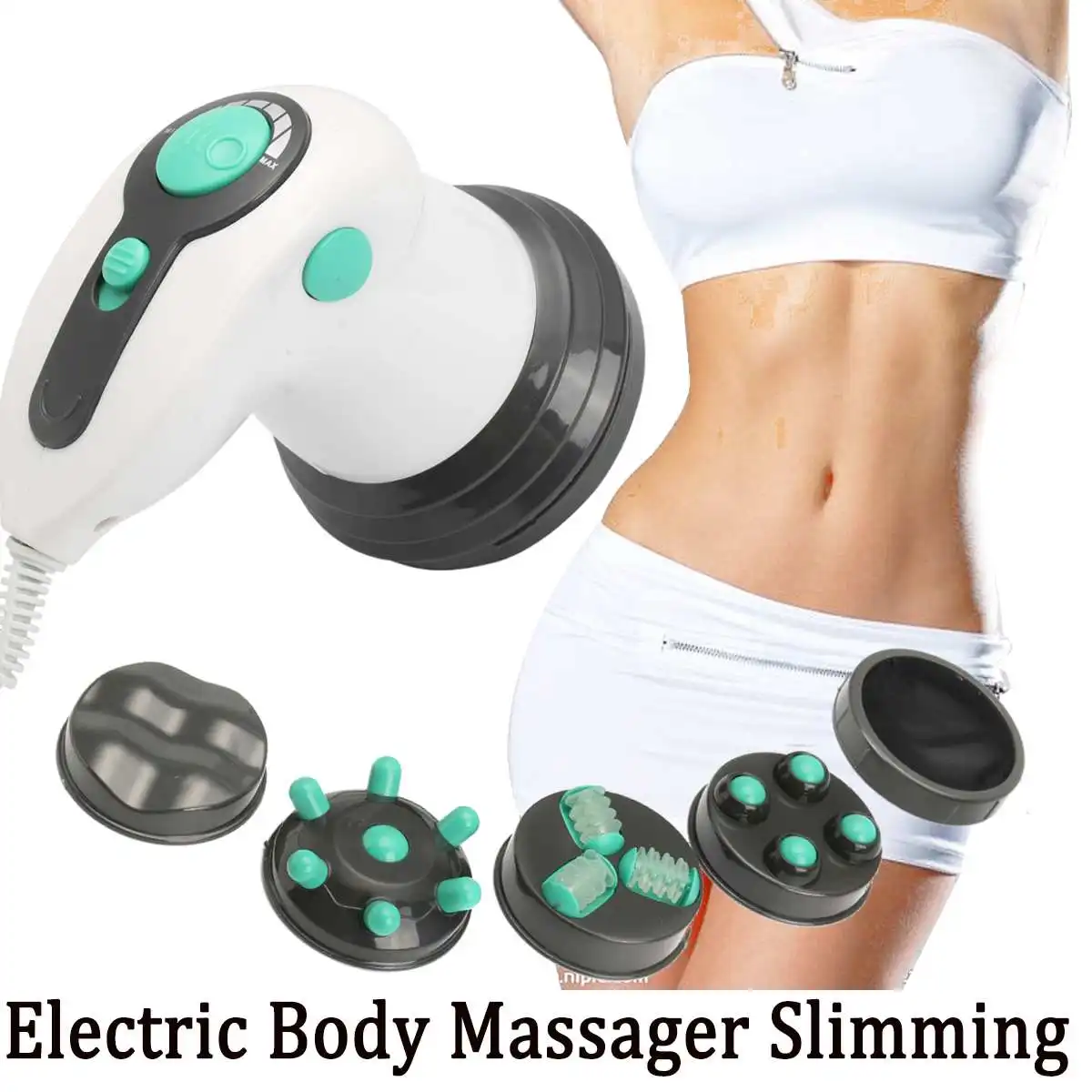 6 in 1 Cellulite Massager Handheld 3D Electric Body Slimming Massager for Arm Leg Hip Belly Weight Loss Fat Remove Roller