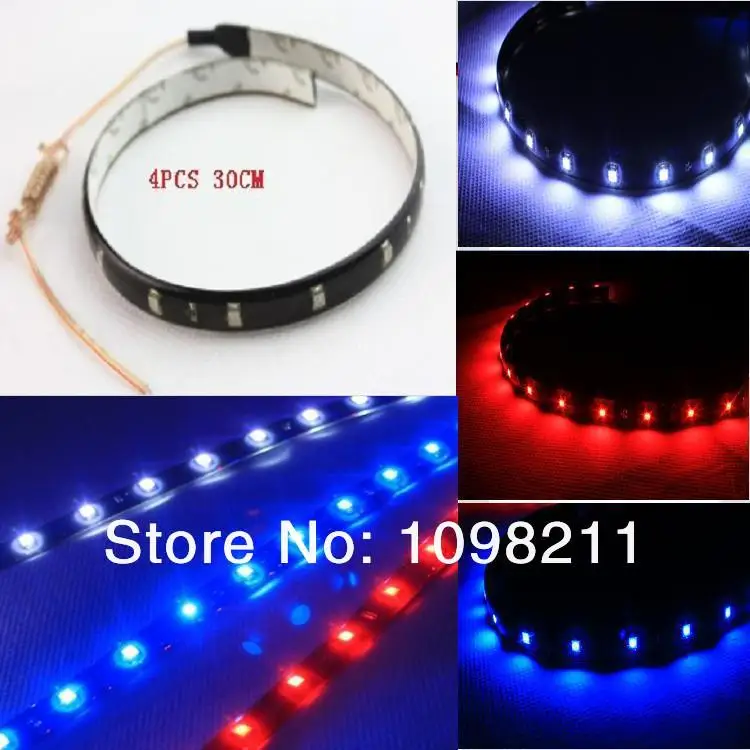 Лидер продаж! 2x30 см 3528 SMD белый/красный/синий цвет водонепроницаемая гибкая